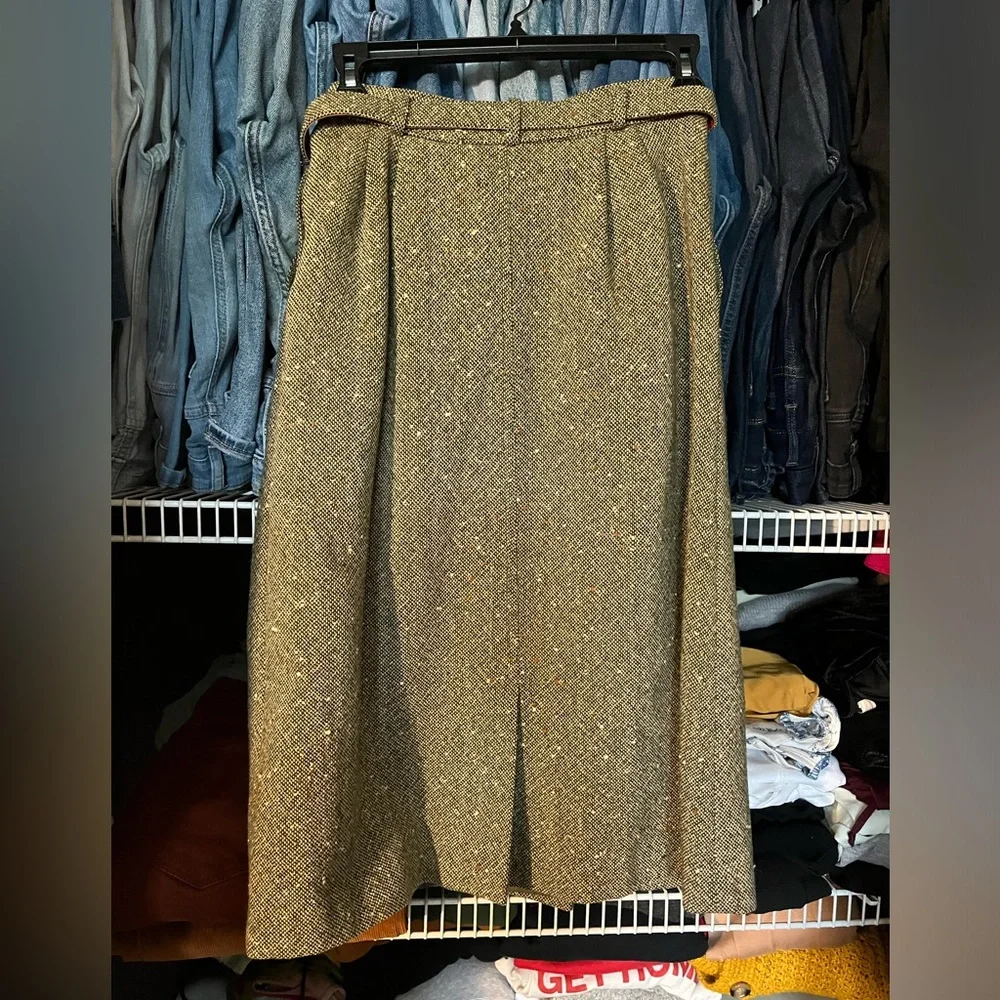 Vintage Wool Tweed Pencil Skirt - Picture 3 of 8